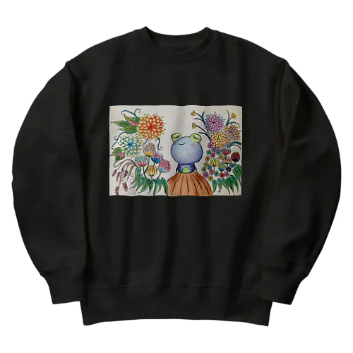 カラフルかえる Heavyweight Crew Neck Sweatshirt