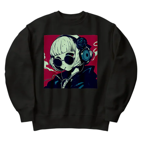 サングラス女子 Heavyweight Crew Neck Sweatshirt