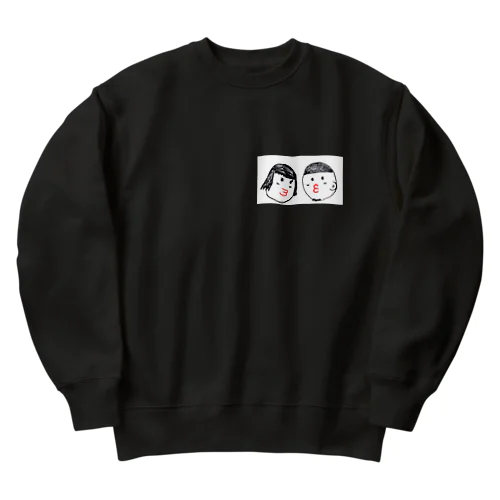 しゅむしゅむ君としゅむしゅむちゃん Heavyweight Crew Neck Sweatshirt