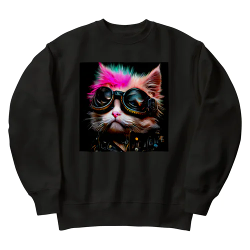 Perfectly Punk Cats Heavyweight Crew Neck Sweatshirt