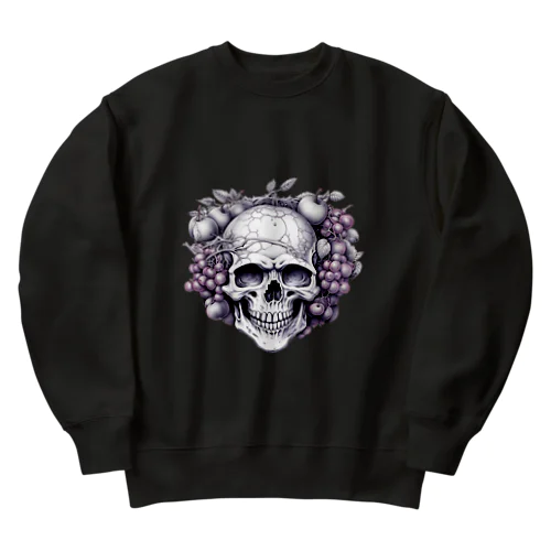 フルーツに囲まれたSKULL Heavyweight Crew Neck Sweatshirt