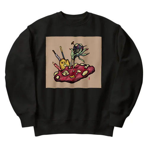 魔界のクランベリークッキーとブルーベリーカップケーキ Heavyweight Crew Neck Sweatshirt