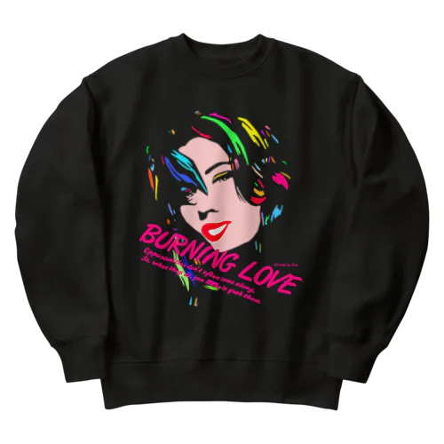 BURNING LOVE Heavyweight Crew Neck Sweatshirt