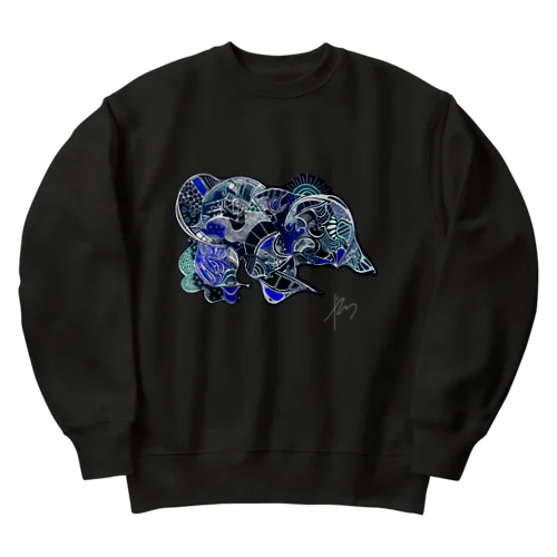 暗転 鶏土竜 Heavyweight Crew Neck Sweatshirt