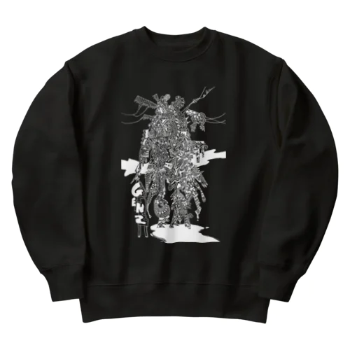 GENZロボ 白線 Heavyweight Crew Neck Sweatshirt