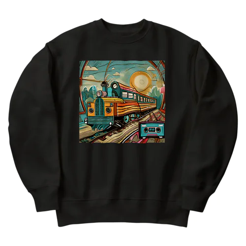 レトロファッション Heavyweight Crew Neck Sweatshirt