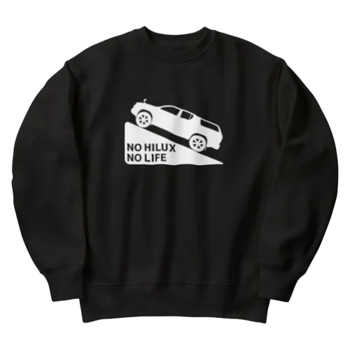 ノーハイラックスノーライフ キャノピー仕様 登坂デザイン ブラック Heavyweight Crew Neck Sweatshirt