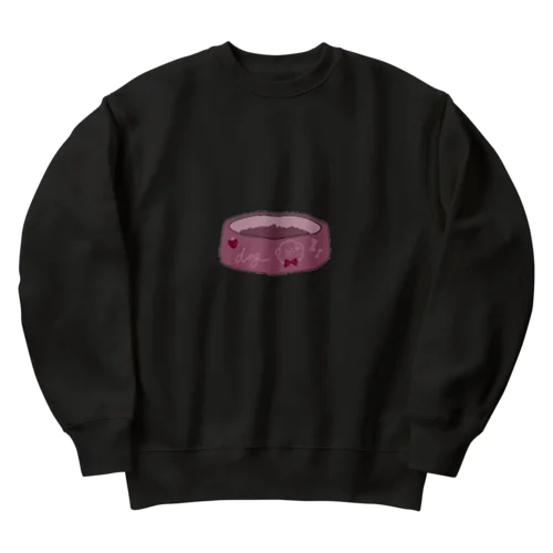 dog food/ドッグフード(スモーキーピンクのお皿) Heavyweight Crew Neck Sweatshirt