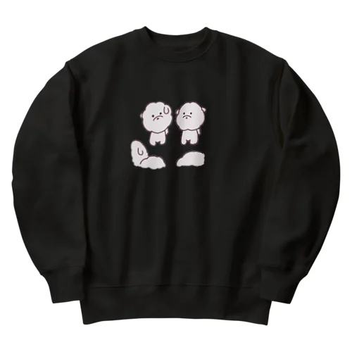 ふわもち犬の集い(井戸端会議) Heavyweight Crew Neck Sweatshirt