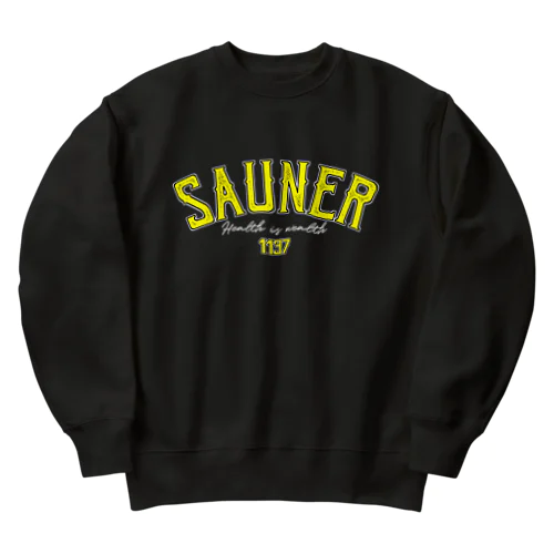 SAUNER1137 Yellow -Black- Heavyweight Crew Neck Sweatshirt