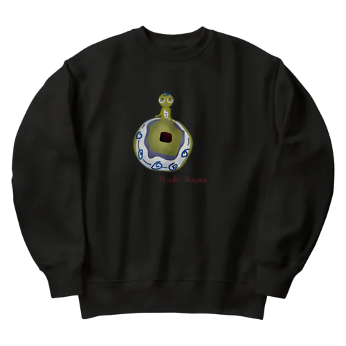 glass bead　トンボ玉5 Heavyweight Crew Neck Sweatshirt