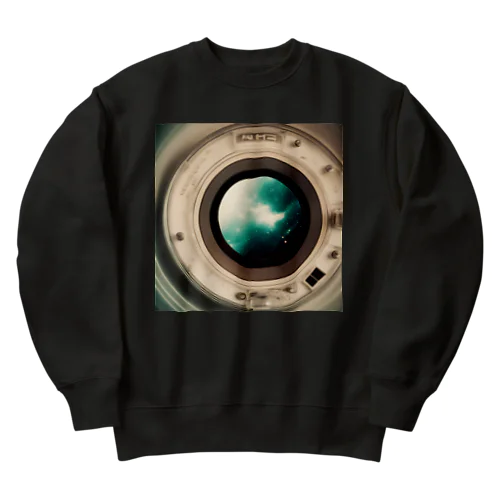 窓の外は宇宙 Heavyweight Crew Neck Sweatshirt