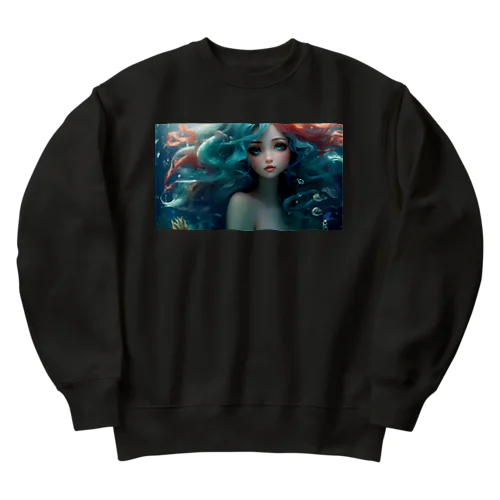 Mint mermaid Heavyweight Crew Neck Sweatshirt