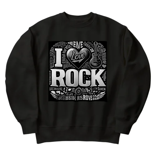 I LOVE ROCK Heavyweight Crew Neck Sweatshirt