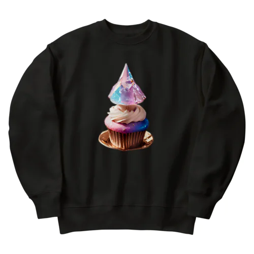 プルプル宝石のカップケーキ Heavyweight Crew Neck Sweatshirt