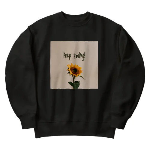 Keep smiling  Heavyweight Crew Neck Sweatshirt