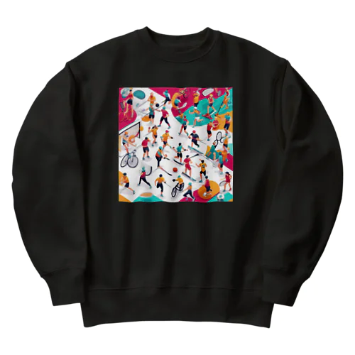 運動さんたち Heavyweight Crew Neck Sweatshirt