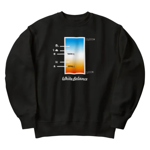 写真用語　ホワイトバランス　☆黒ボディ Heavyweight Crew Neck Sweatshirt