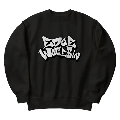 EDGE WATER IN Graffiti Art Logo-monotone- Heavyweight Crew Neck Sweatshirt