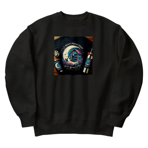 A Dreamy moon night Heavyweight Crew Neck Sweatshirt