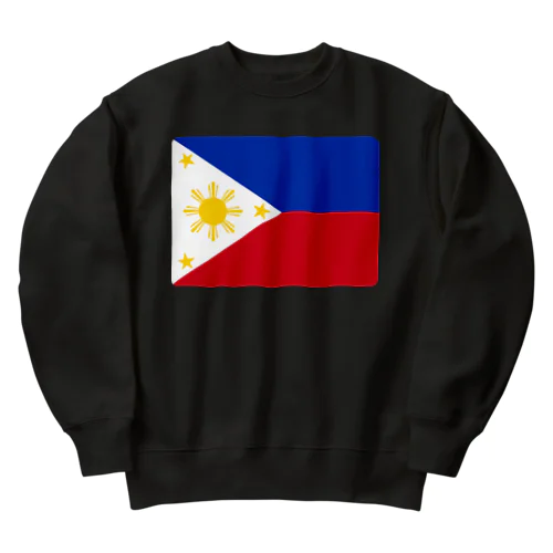 フィリピンの国旗 Heavyweight Crew Neck Sweatshirt