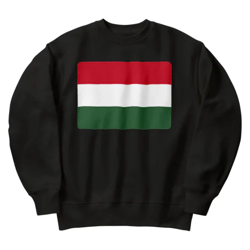 ハンガリーの国旗 Heavyweight Crew Neck Sweatshirt