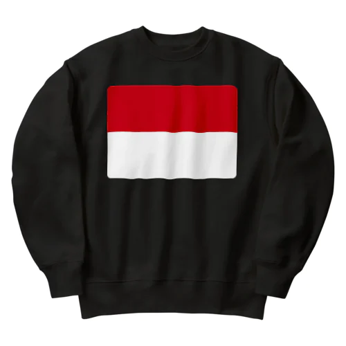 モナコの国旗 Heavyweight Crew Neck Sweatshirt