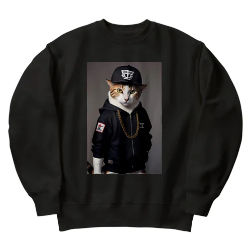 ヒップホップ猫 Heavyweight Crew Neck Sweatshirt