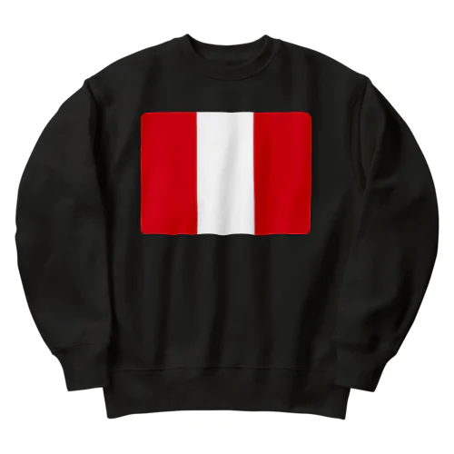 ペルーの国旗 Heavyweight Crew Neck Sweatshirt