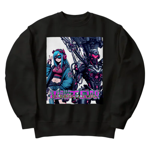 電脳不良娘 Heavyweight Crew Neck Sweatshirt