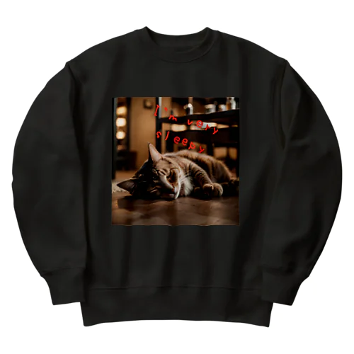 眠たい猫 Heavyweight Crew Neck Sweatshirt