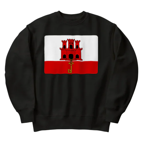 ジブラルタルの旗 Heavyweight Crew Neck Sweatshirt