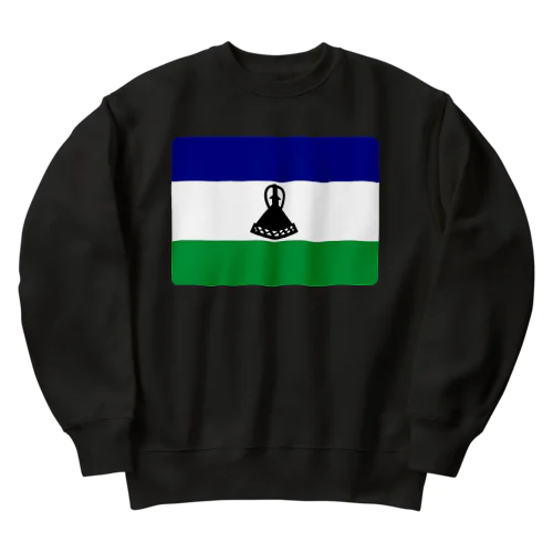 レソトの国旗 Heavyweight Crew Neck Sweatshirt