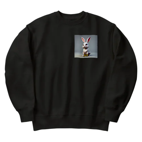 ポリゴンうさぎさん（おけ） Heavyweight Crew Neck Sweatshirt