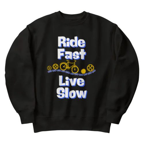 Ride Fast Live Slow ヘビーウェイトスウェット