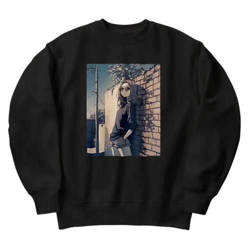 サングラスな女の子 Heavyweight Crew Neck Sweatshirt