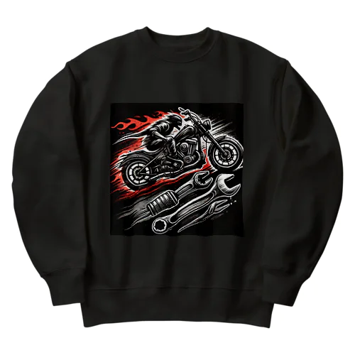 ワイルドライダー・メカニック ロゴ Heavyweight Crew Neck Sweatshirt