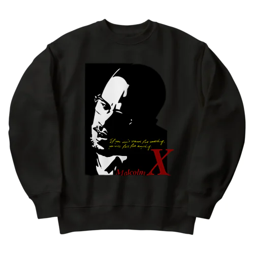 MALCOLM X Heavyweight Crew Neck Sweatshirt