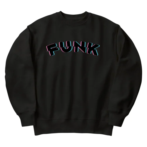 赤青/青赤 やわらか FUNK。 黒 Heavyweight Crew Neck Sweatshirt