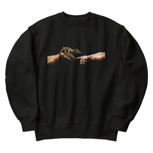 ミケランジェロとフリンジヘラオヤモリ Heavyweight Crew Neck Sweatshirt