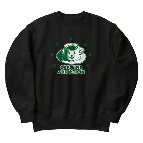 カフェイン中毒 (CAFFEINE ADDICTION：GREEN) Heavyweight Crew Neck Sweatshirt