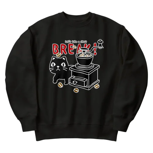 やみねこのコーヒーB Heavyweight Crew Neck Sweatshirt