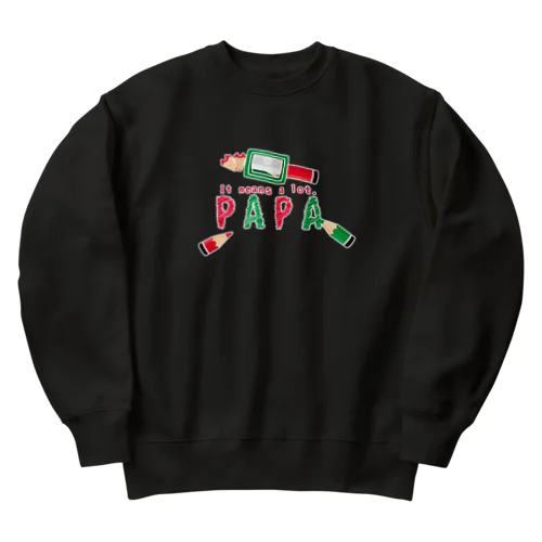 ちびた色鉛筆 PAPA*B Heavyweight Crew Neck Sweatshirt