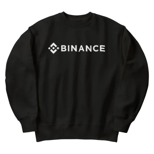 BINANCE-バイナンス- 白ロゴ ヘビーウェイトスウェット