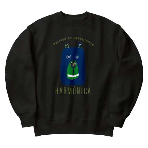 ハーモニカクマ（B) Heavyweight Crew Neck Sweatshirt