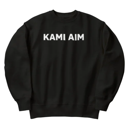 KAMI AIM WHITE Heavyweight Crew Neck Sweatshirt