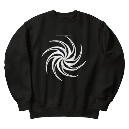 ノリノリでGO!（ホワイト） Heavyweight Crew Neck Sweatshirt