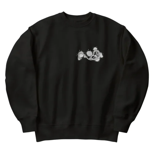 トラバサミ(白) Heavyweight Crew Neck Sweatshirt