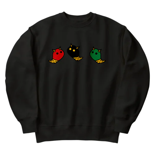 おばけの鬼 雷様ではないよ Heavyweight Crew Neck Sweatshirt