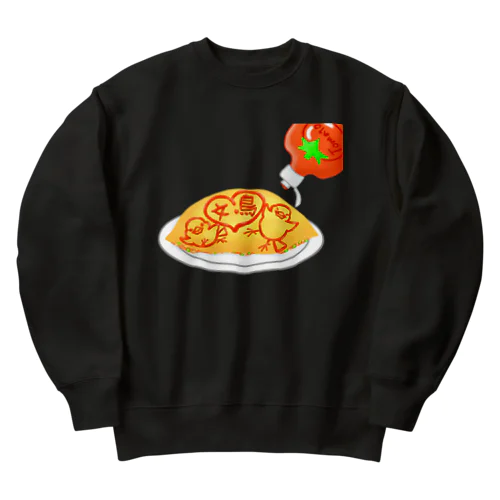 ラブ文鳥オムライス Heavyweight Crew Neck Sweatshirt